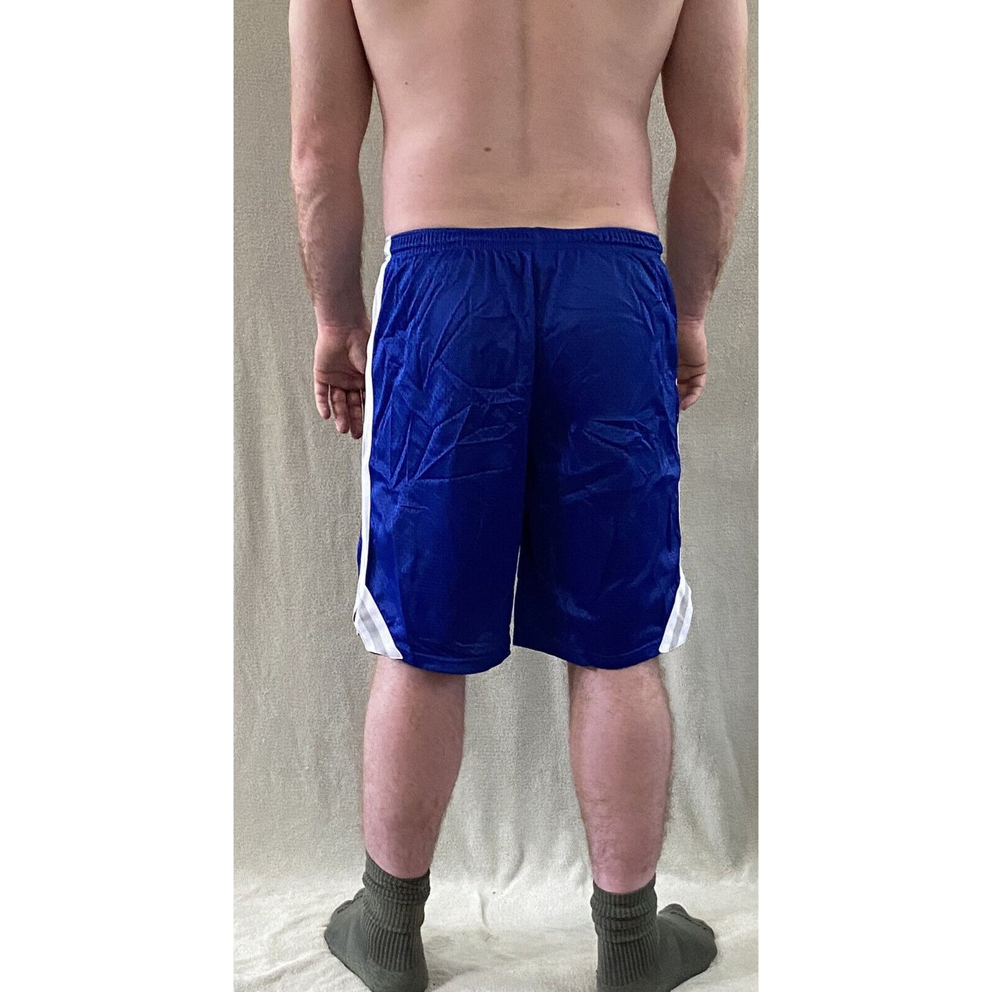 Soffe Men’s Medium Blue Lacrosse Polyester Mesh Shorts