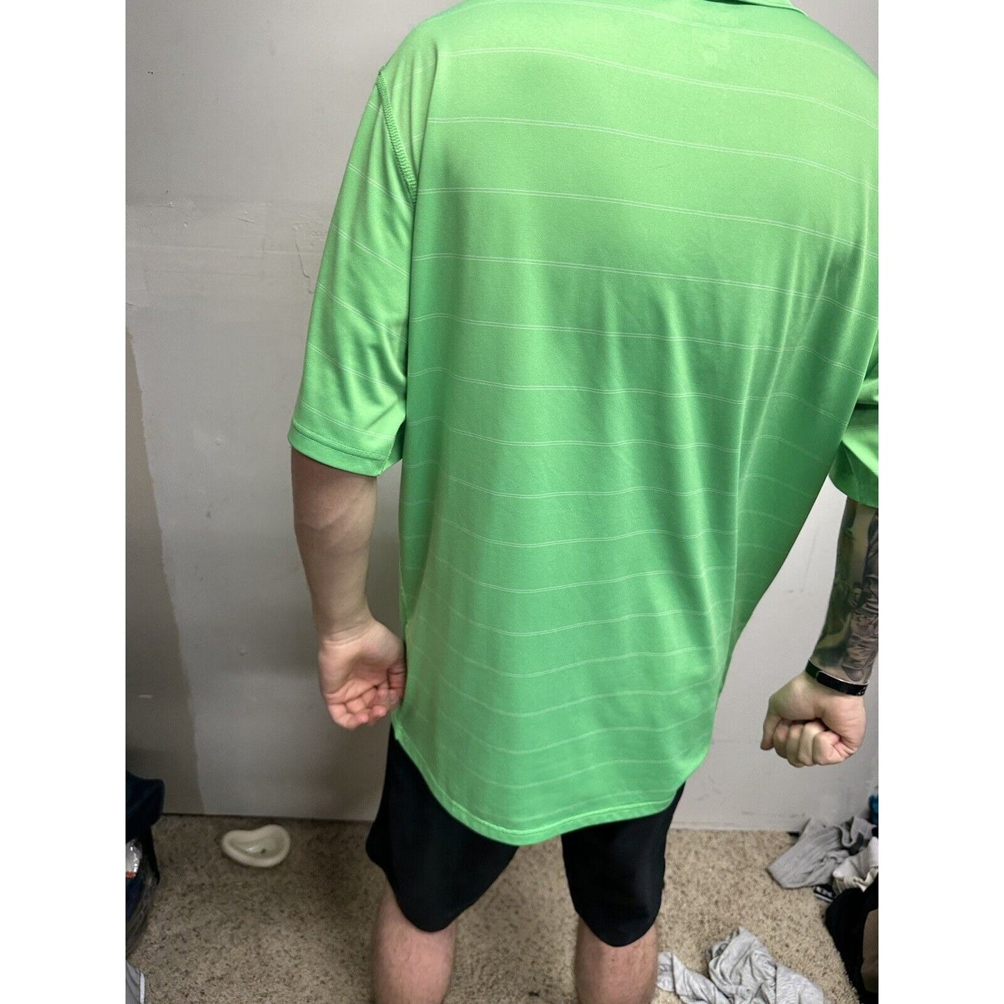 Men’s Lime Green Dri-fit Nike Polo Shirt Large