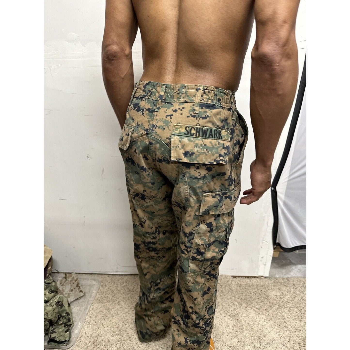 Men’s USMC Woodland Marine Pants Trousers Small Long
