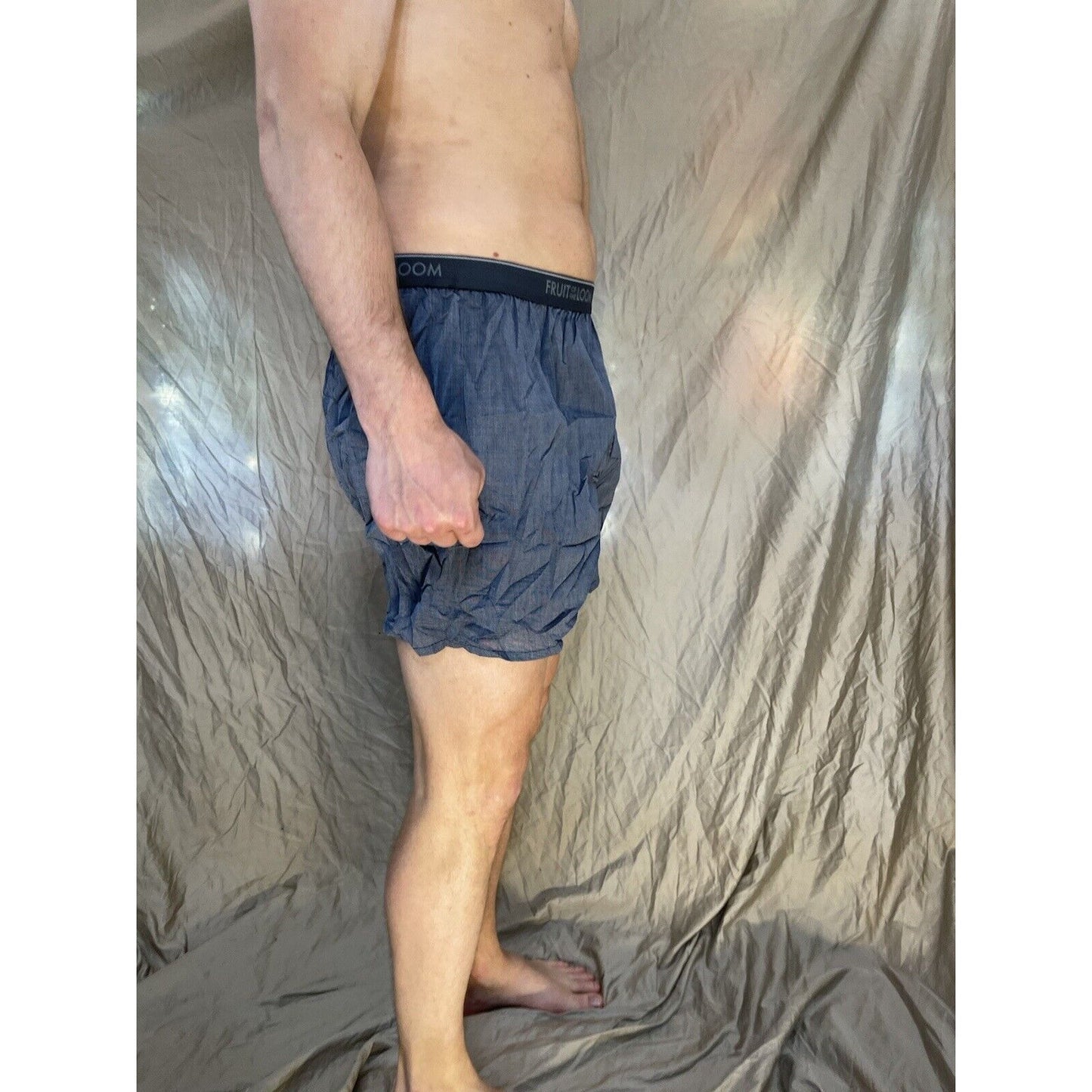 men's fruit of the loom Steel blue boxer shorts Size Small