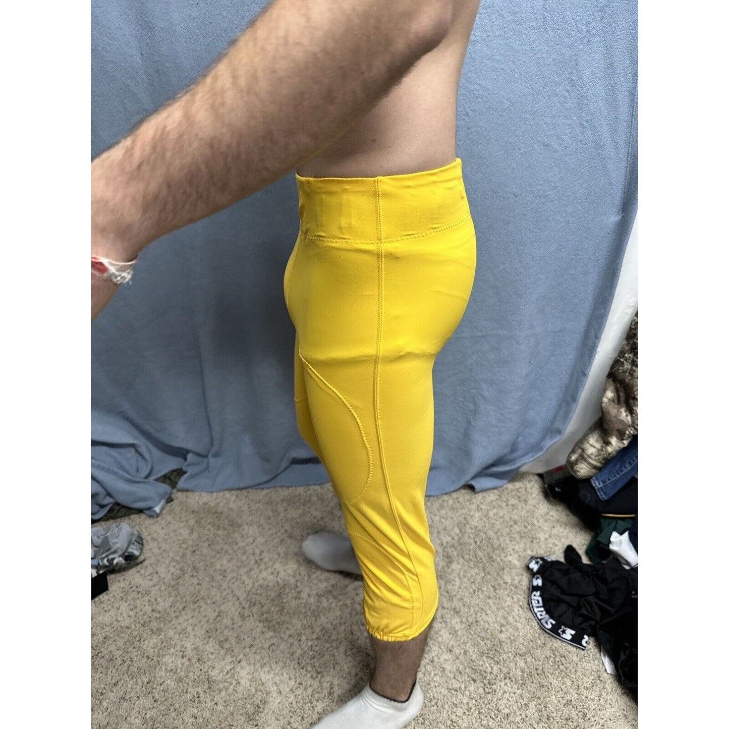 Men’s Rawlings Football Pants Yellow Medium Nylon Spandex