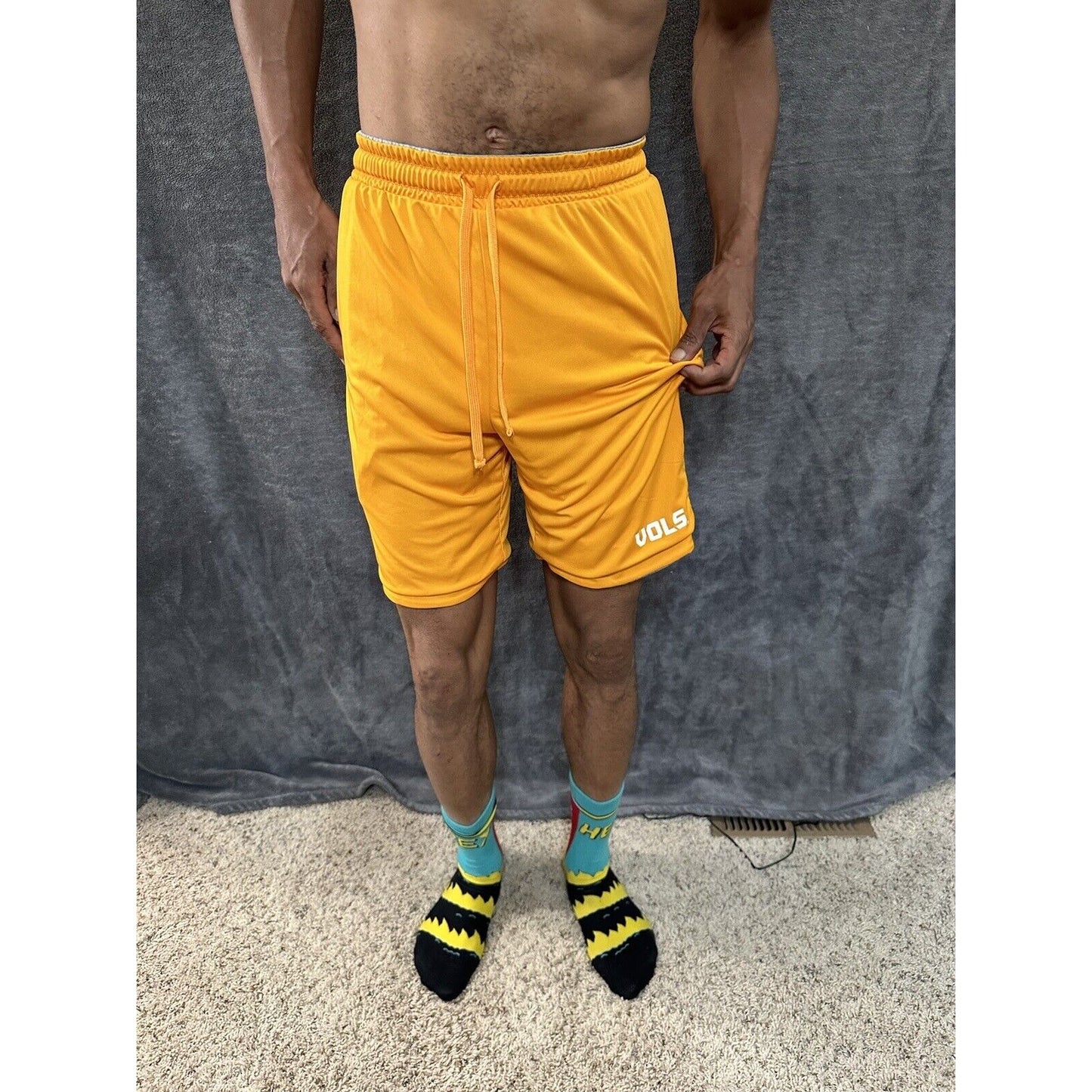Men’s Tennessee Vols Volunteers Reversible Athletic Shorts Orange Gray ~medium