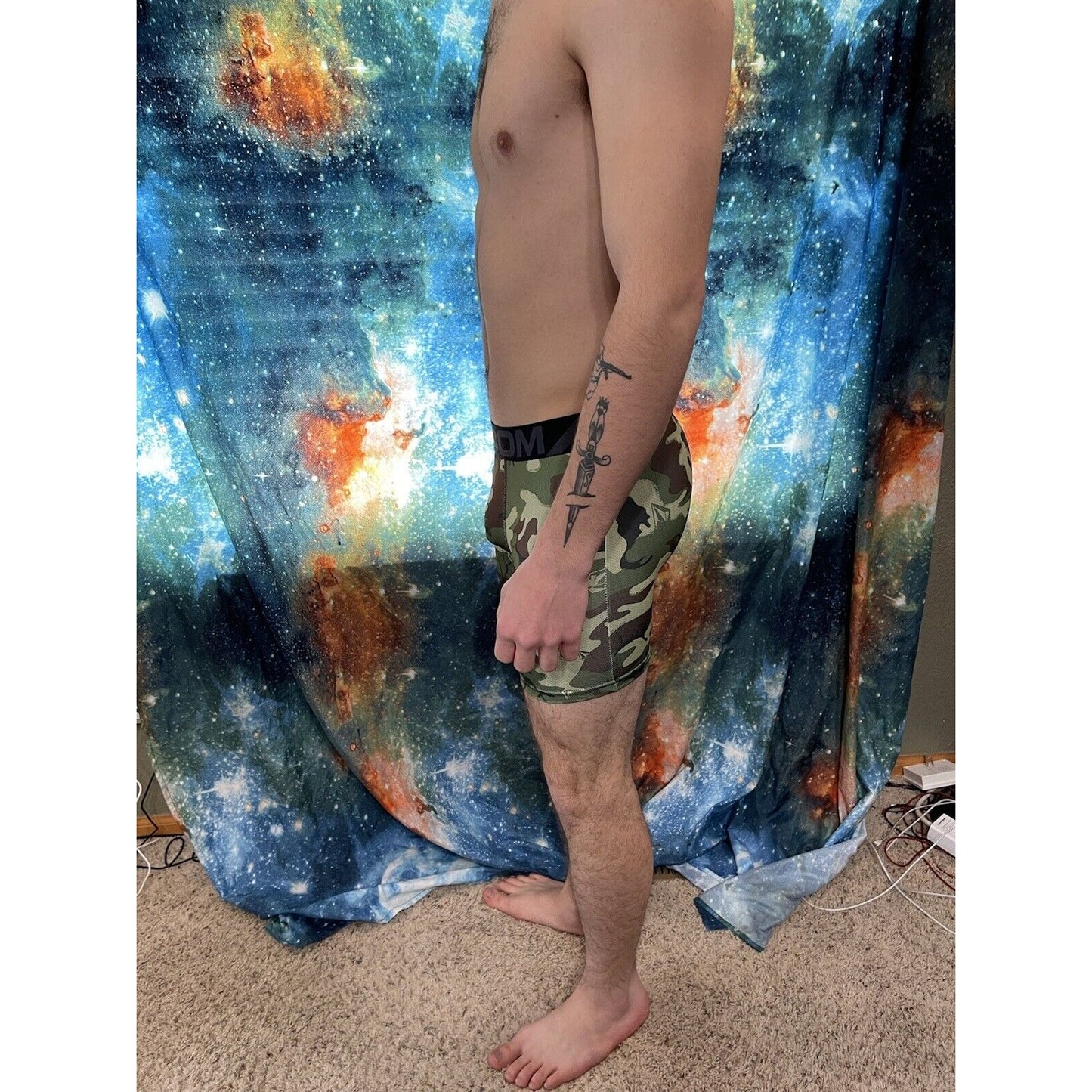 Men's Volcom Size XL Camo Military Compression Shorts New And Unworn