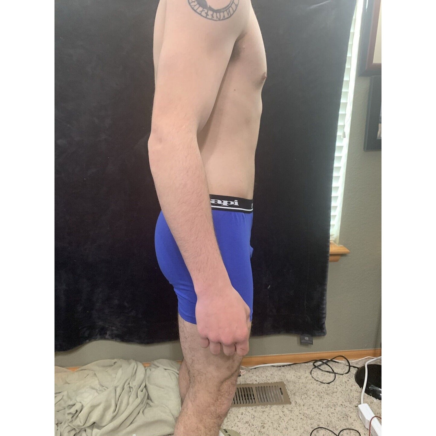 Men’s Papi Medium Boxer Briefs Royal Blue 5% Spandex
