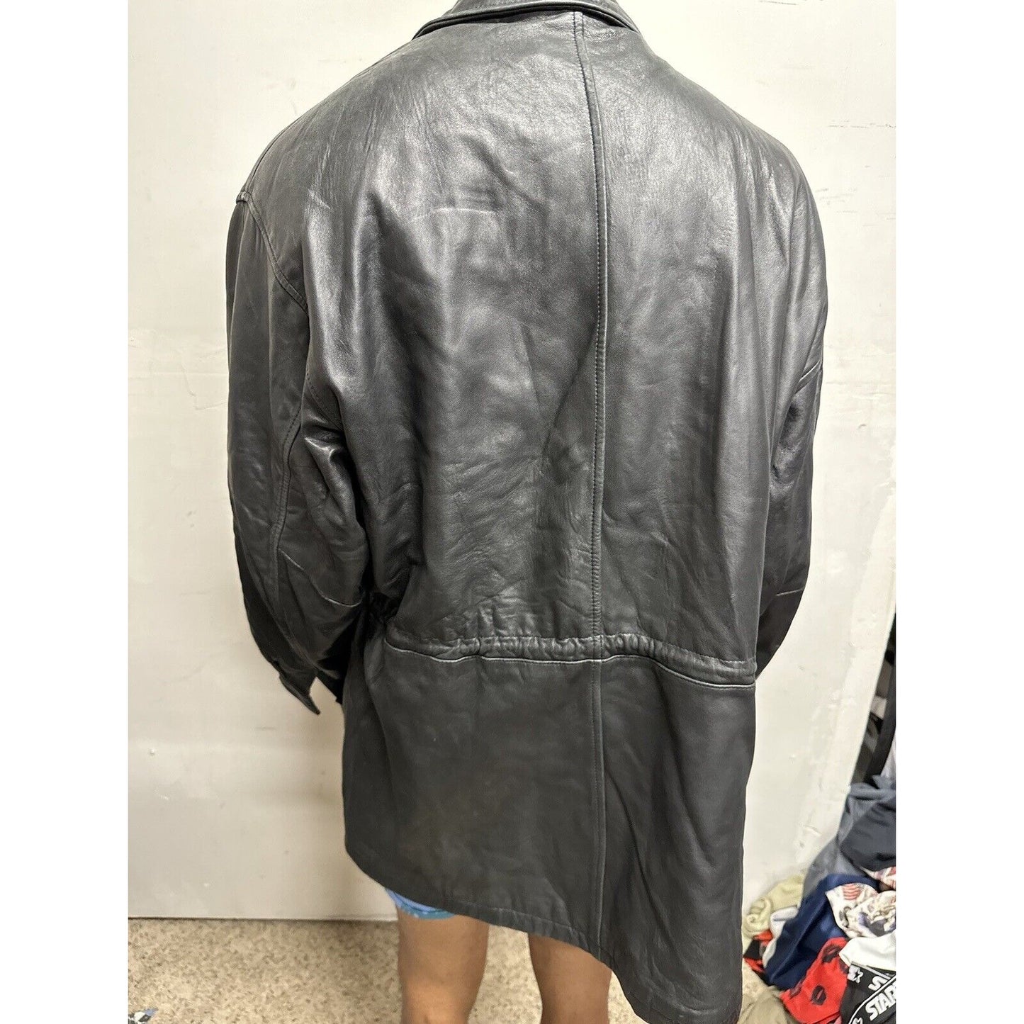 Men’s Large Black Bachrach Genuine Leather Jacket