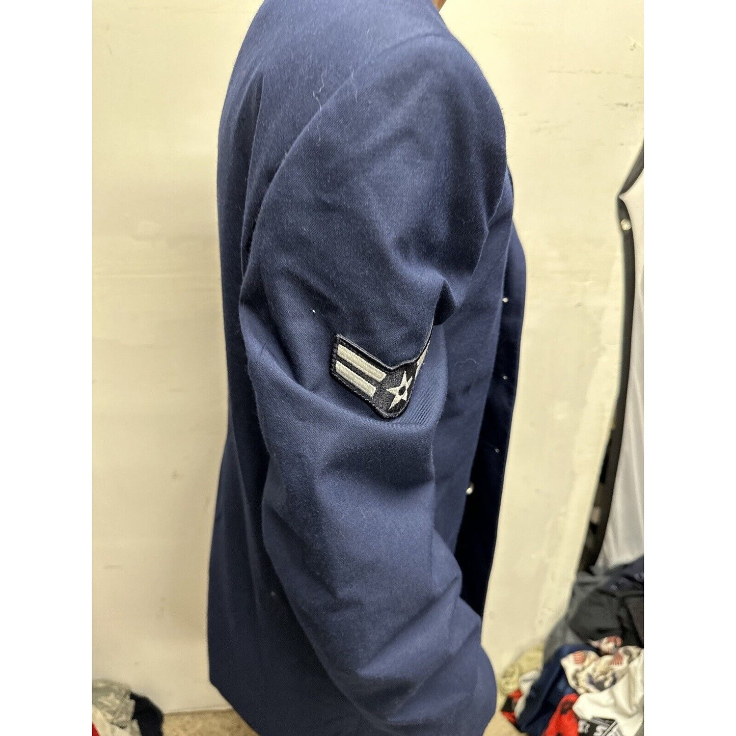 Men’s Air Force 40XL USAF Air Force Service Dress Coat Blue Enlisted Dscp