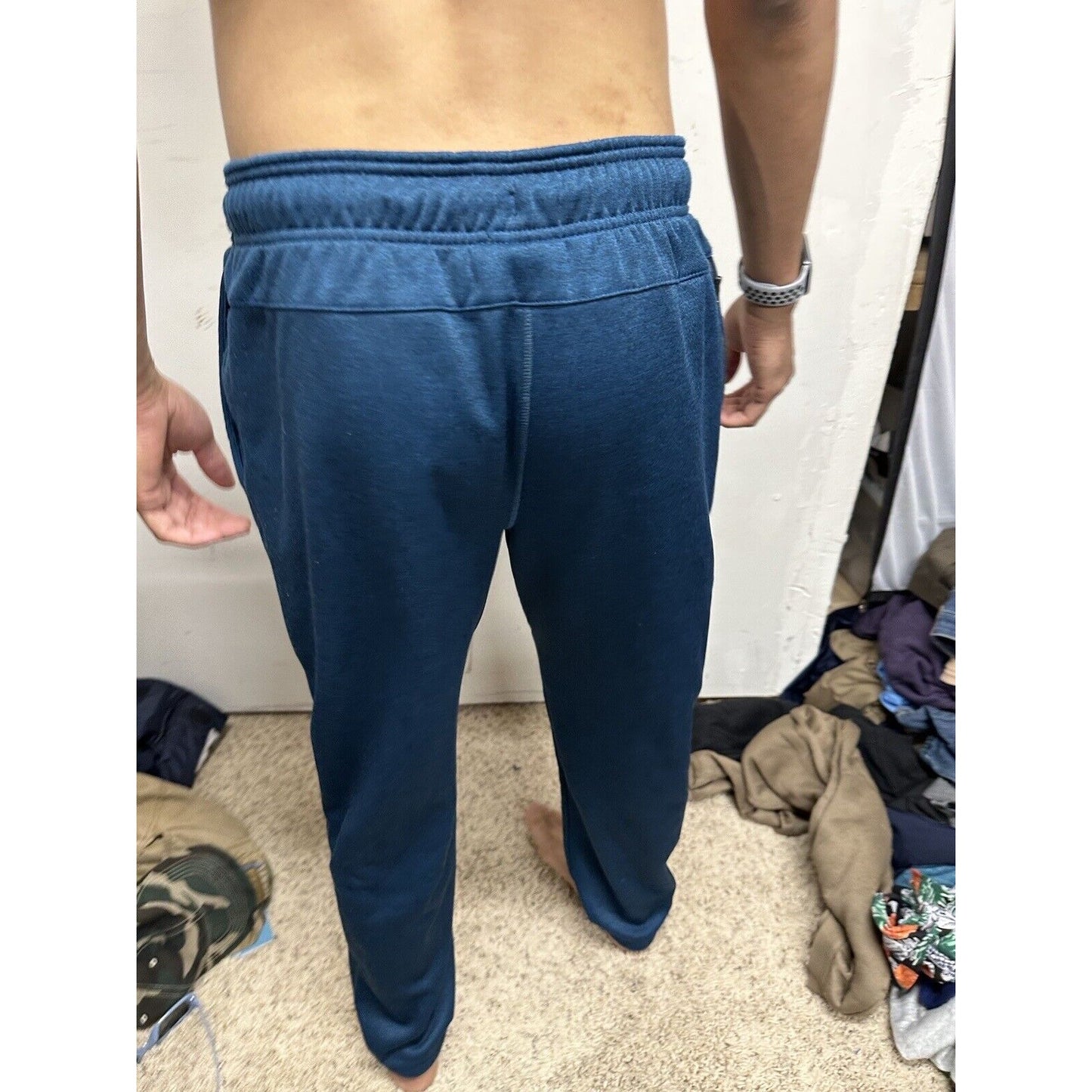 Men’s Russell Small Dri Power Blue Sweatpants With Pockets