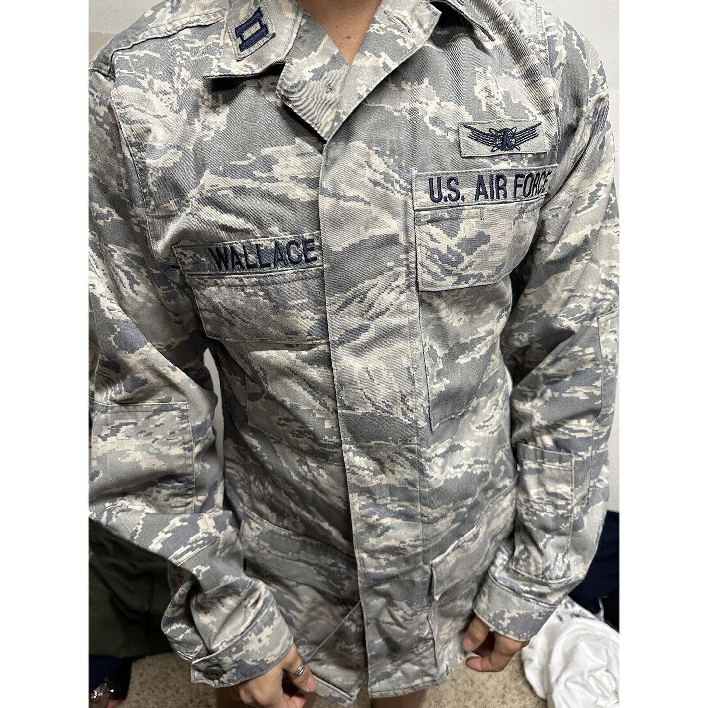 Men’s Abu Airman Battle Uniform Coat Civil Air Patrol Top 38XL Capt Patches