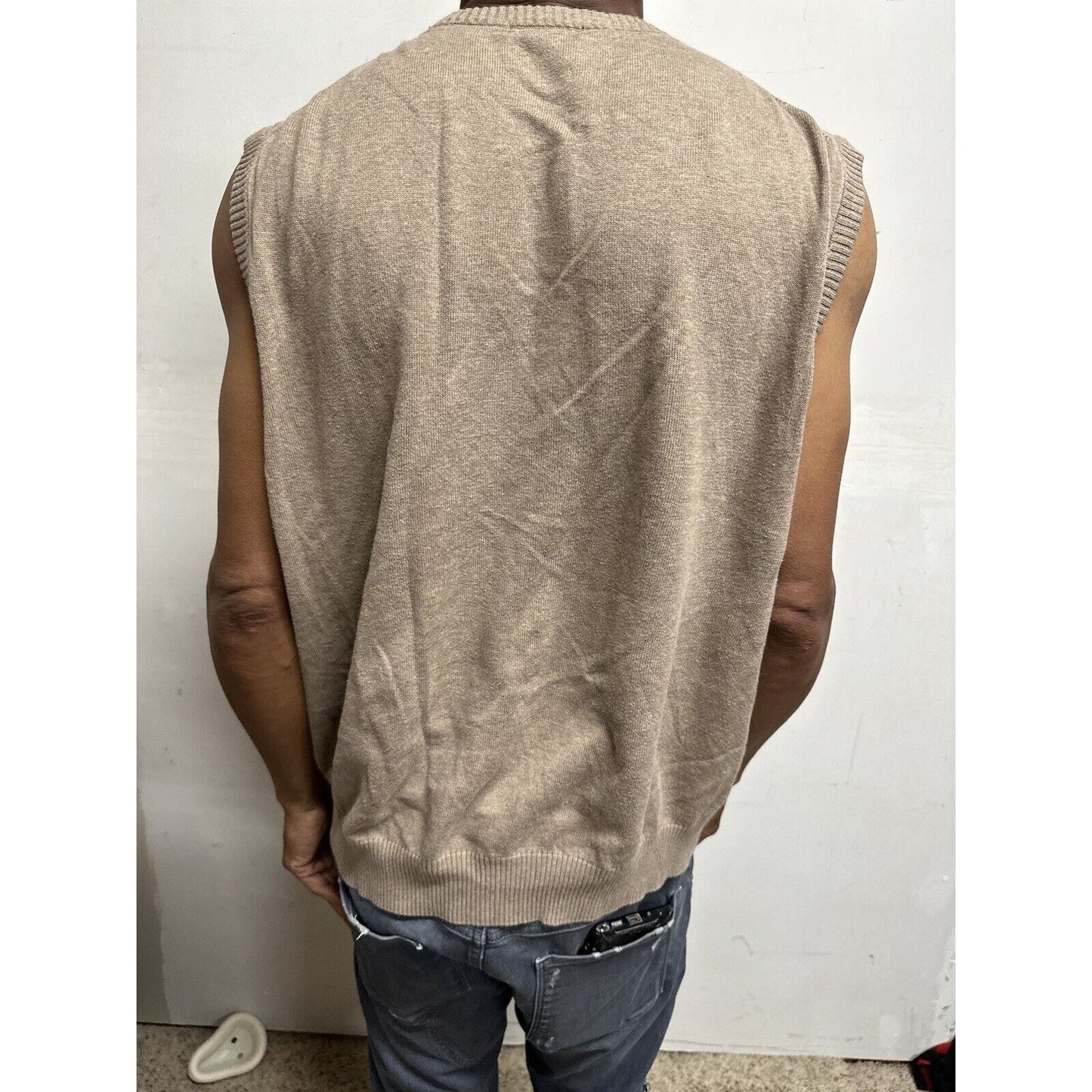 Men’s Dockers Sleeveless XL Tan Sweater