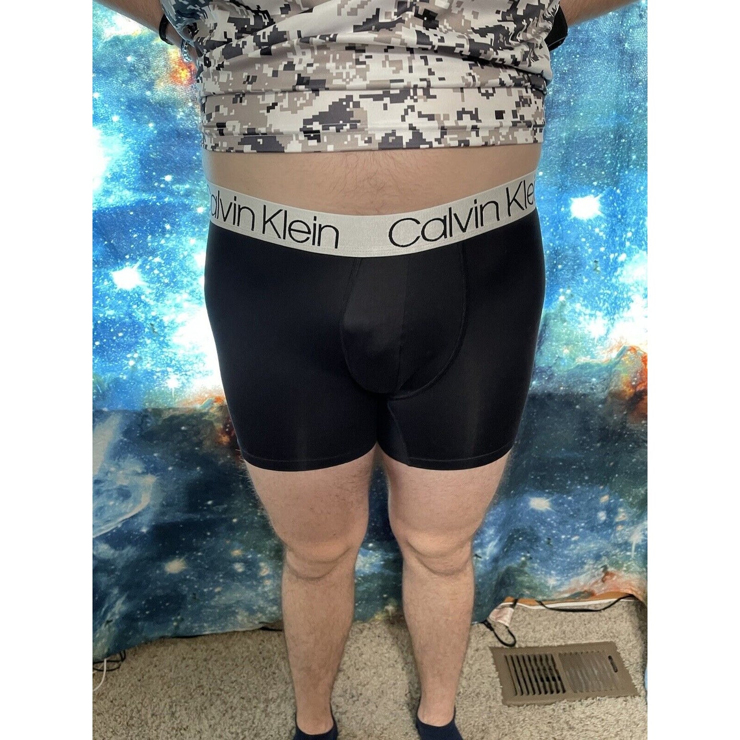 men's calvin klein black compression shorts Large