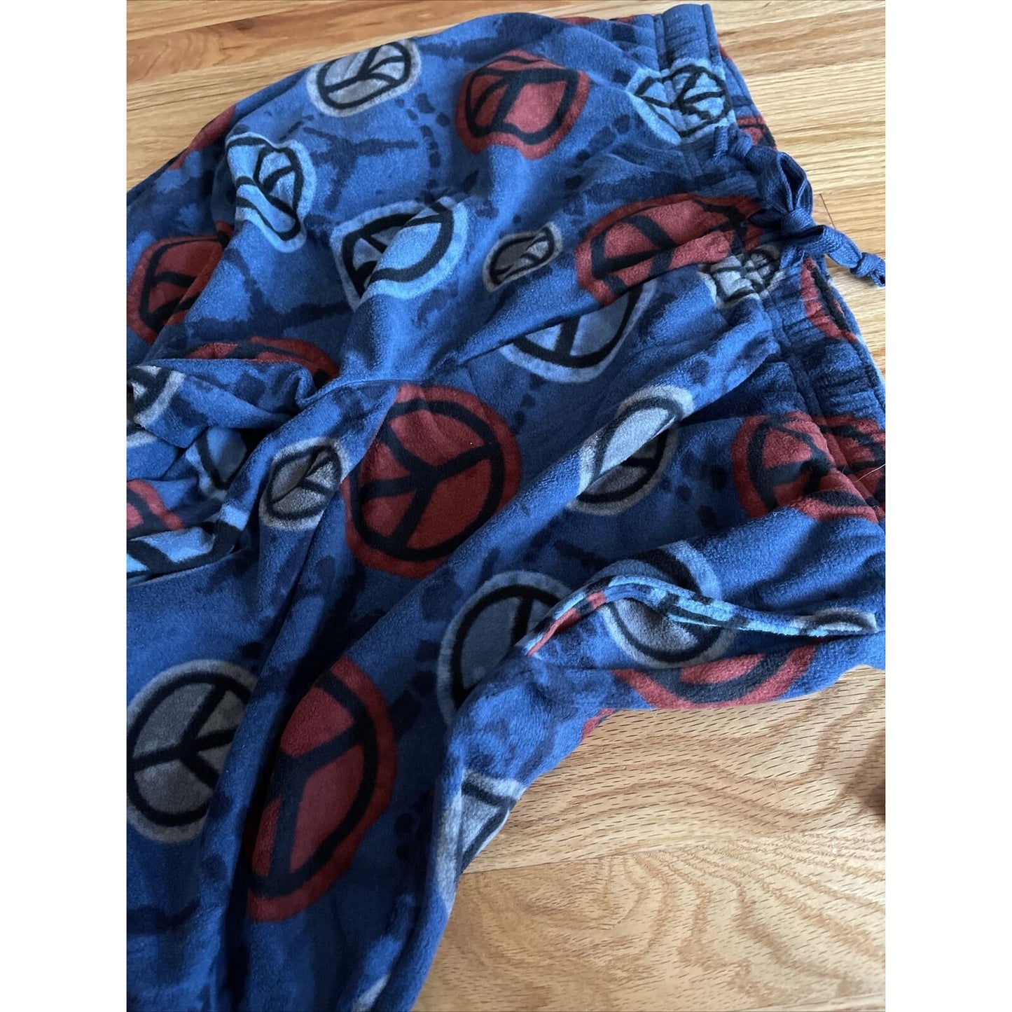 Croft and Borrow Men's Peace Symbol flannel lounge pants pajamas XL