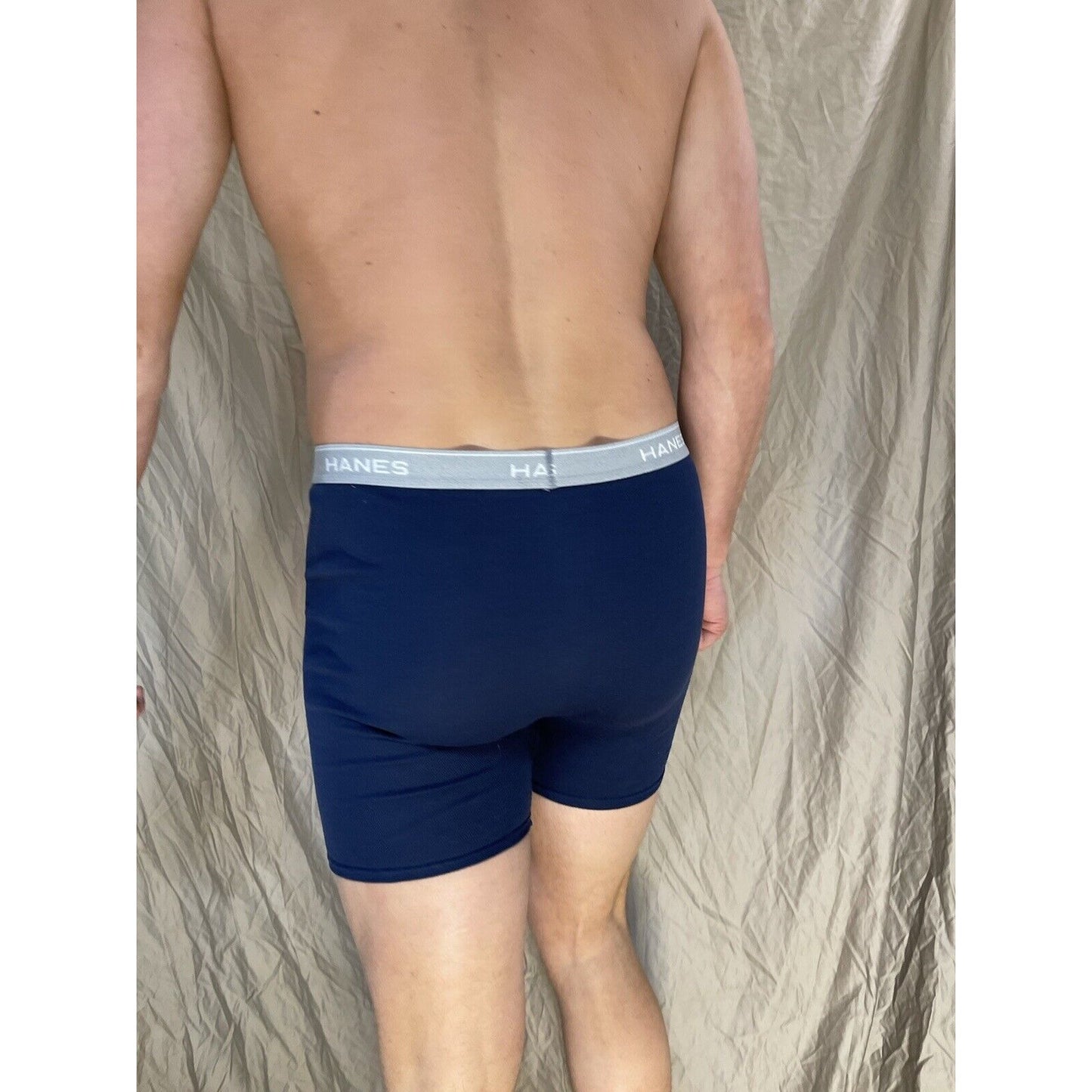 men's Large hanes Dark blue boxer brief Comfort Flex