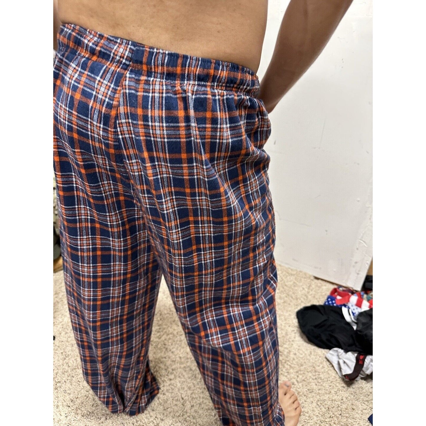 Men’s Plaid NFL Team Large Denver Broncos Pajama Pants Lounge Sleepwear