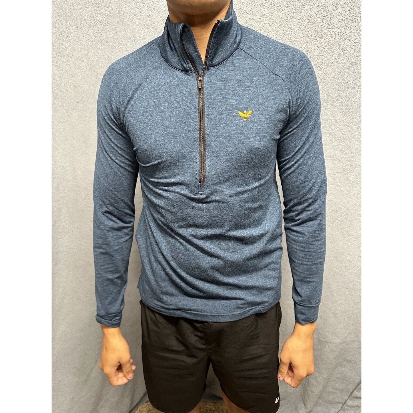 Men’s Blue Medium Weekend Sport Marine Layer 1/4 Zip Pullover Sweater