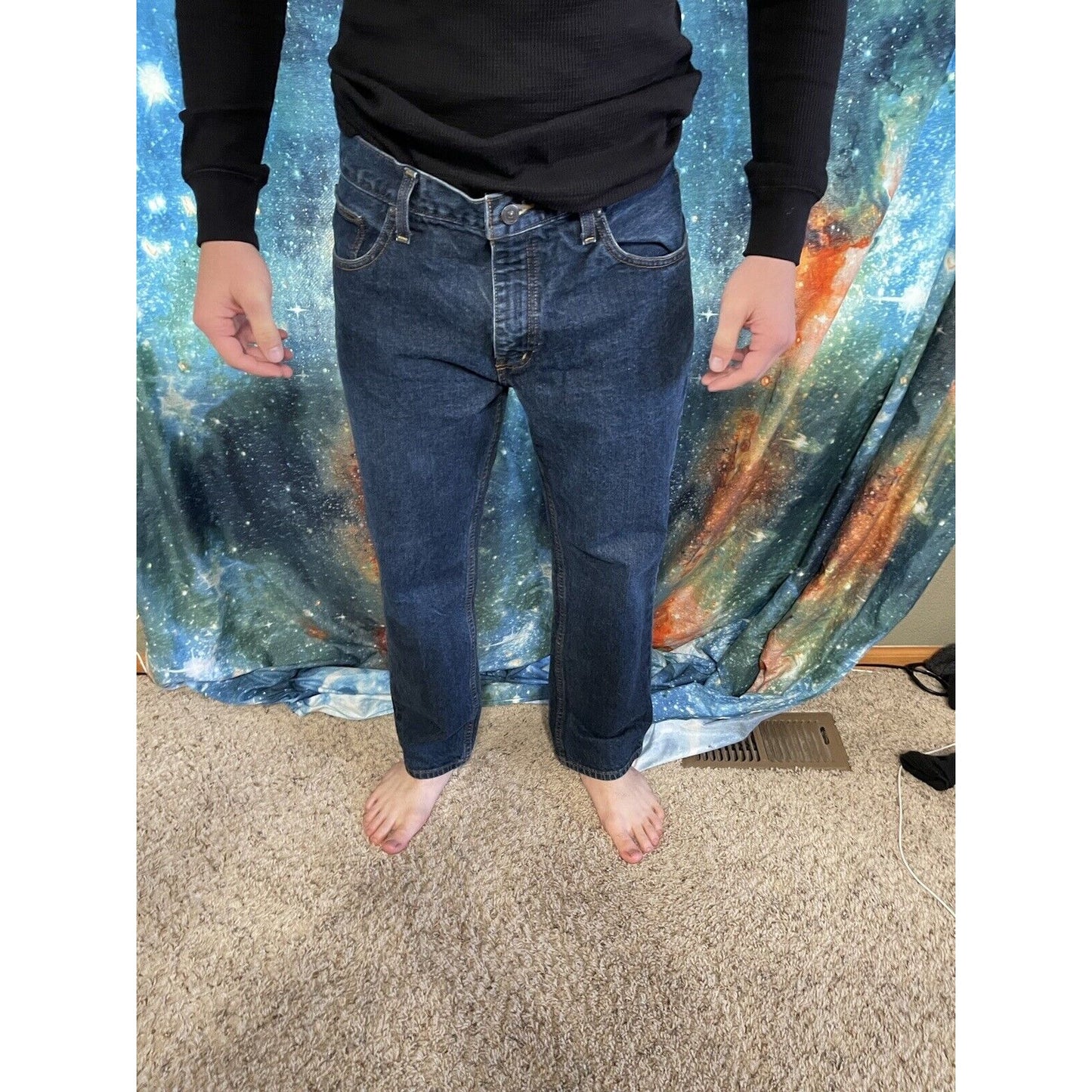 Arizona Jean Co. Men's Original Straight Dark Wash Denim Jeans Size 29x34