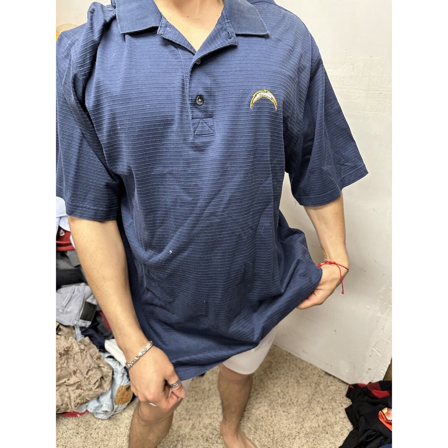 Men’s Blue San Diego Chargers Greg Normal XL Polo Shirt Dark Blue