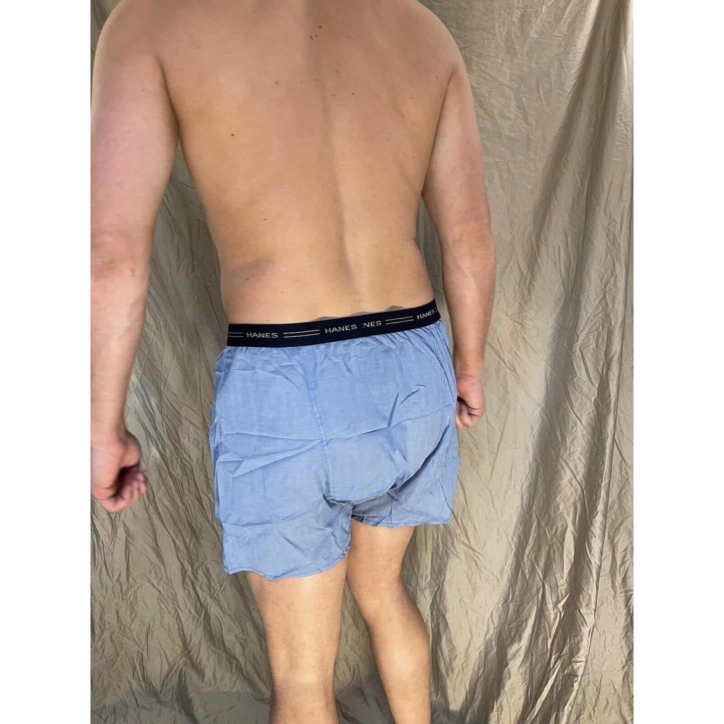 men's large hanes confort flex blue boxer shorts