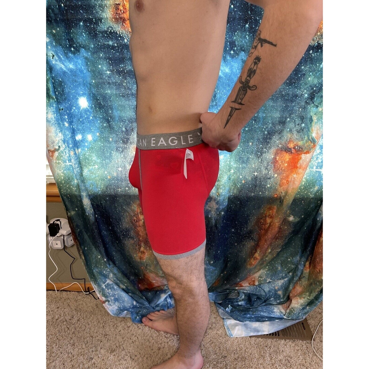 men's red american eagle compression shorts small New And Unworn