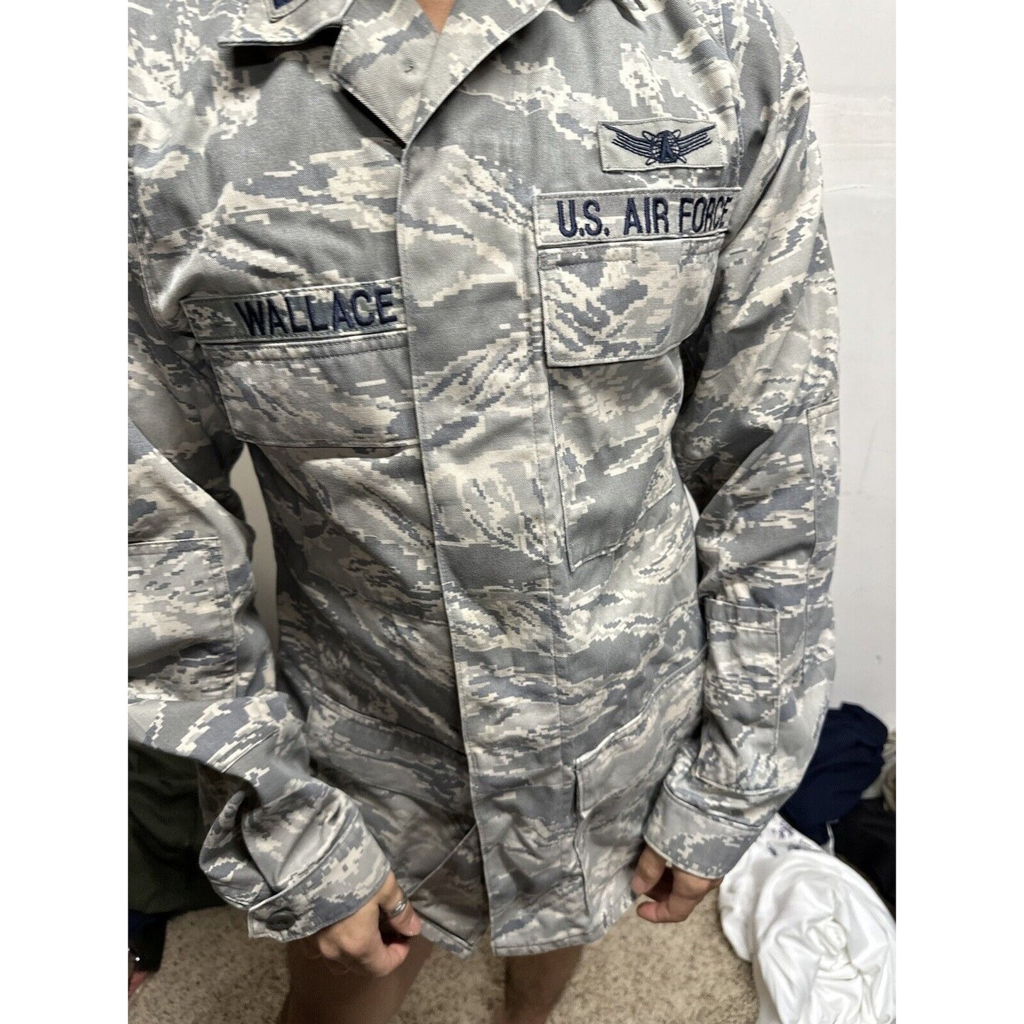 Men’s Abu Airman Battle Uniform Coat Civil Air Patrol Top 38XL Capt Patches