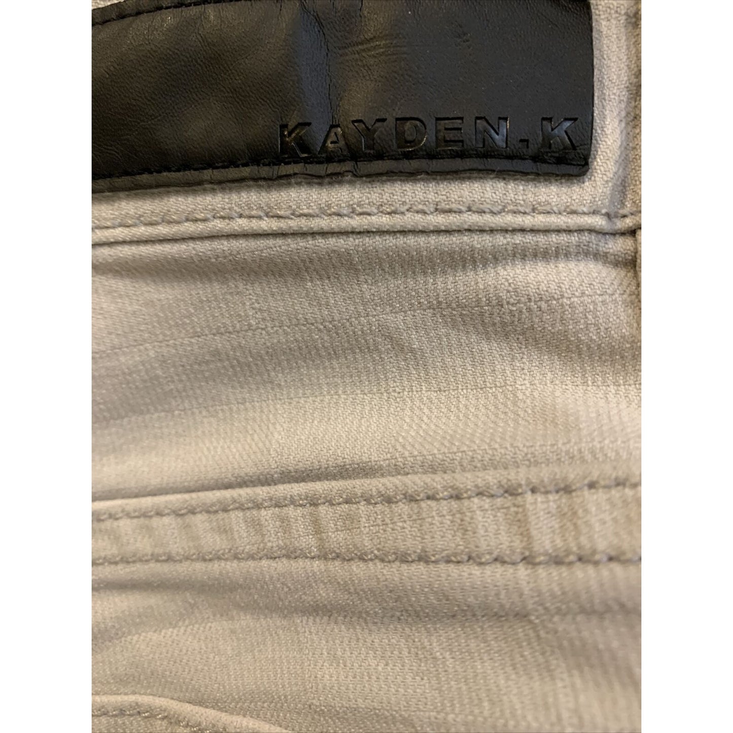 Kayden K Jeans Skinny Twill Denim Khaki / Cream