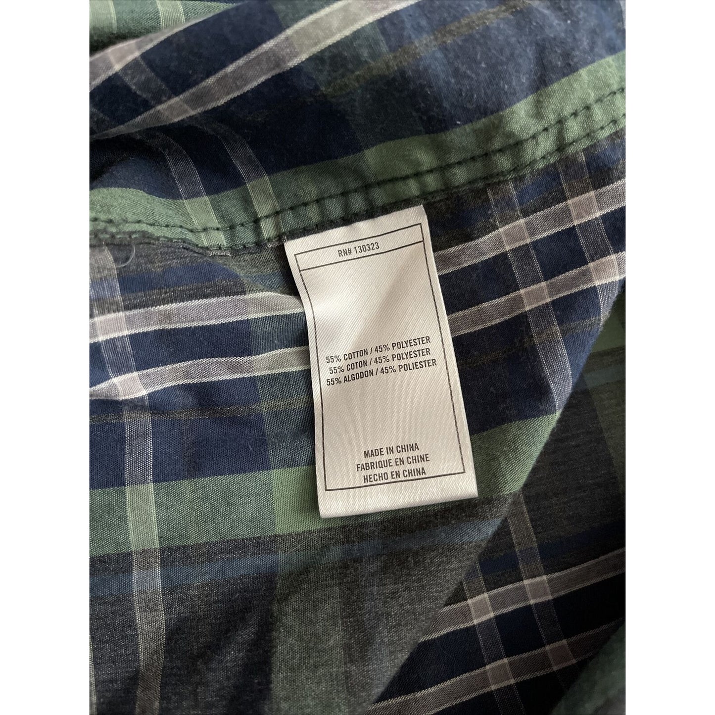 Zoo York Unbreakable Plaid Button-Front Shirt L M Green Blue Men's $30 MSRP