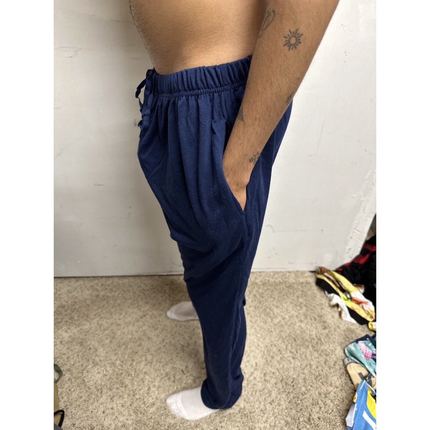 Men’s Dark Blue Collections Lounge Pants Sleep Wear Large