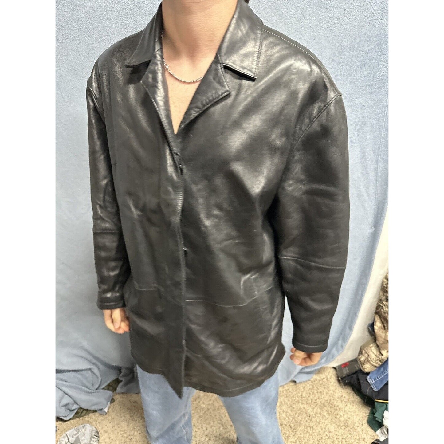 Men’s Tibor Leathers XL Leather Jacket Black Jacket Only