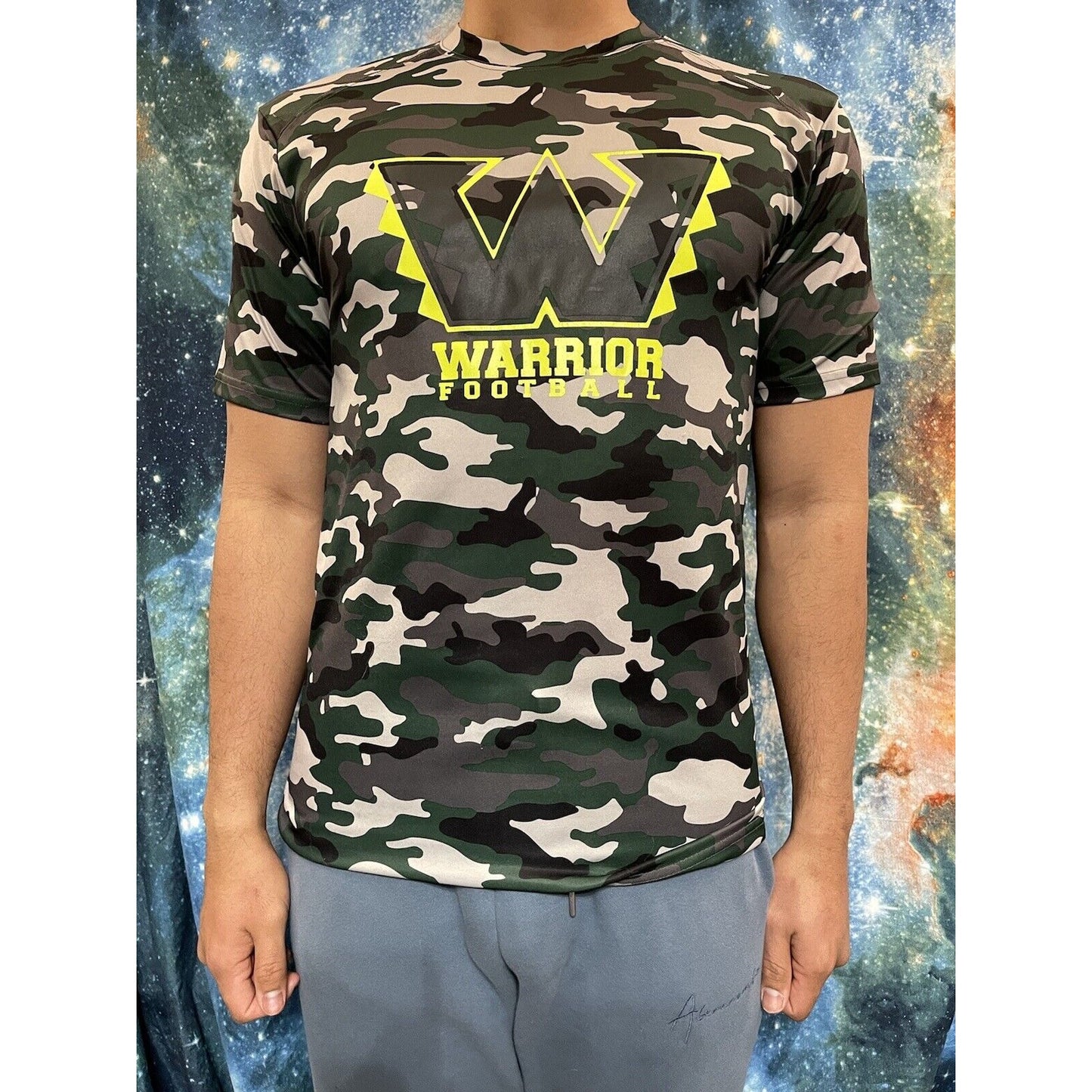 Men’s Colorado Springs Warrior Football Camo Shortsleeve tshirt medium