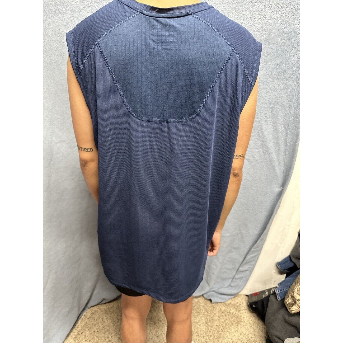 Men’s Dark Blue Russell 2XL Training Fit Intellifresh Dri Power Muscle Shirt