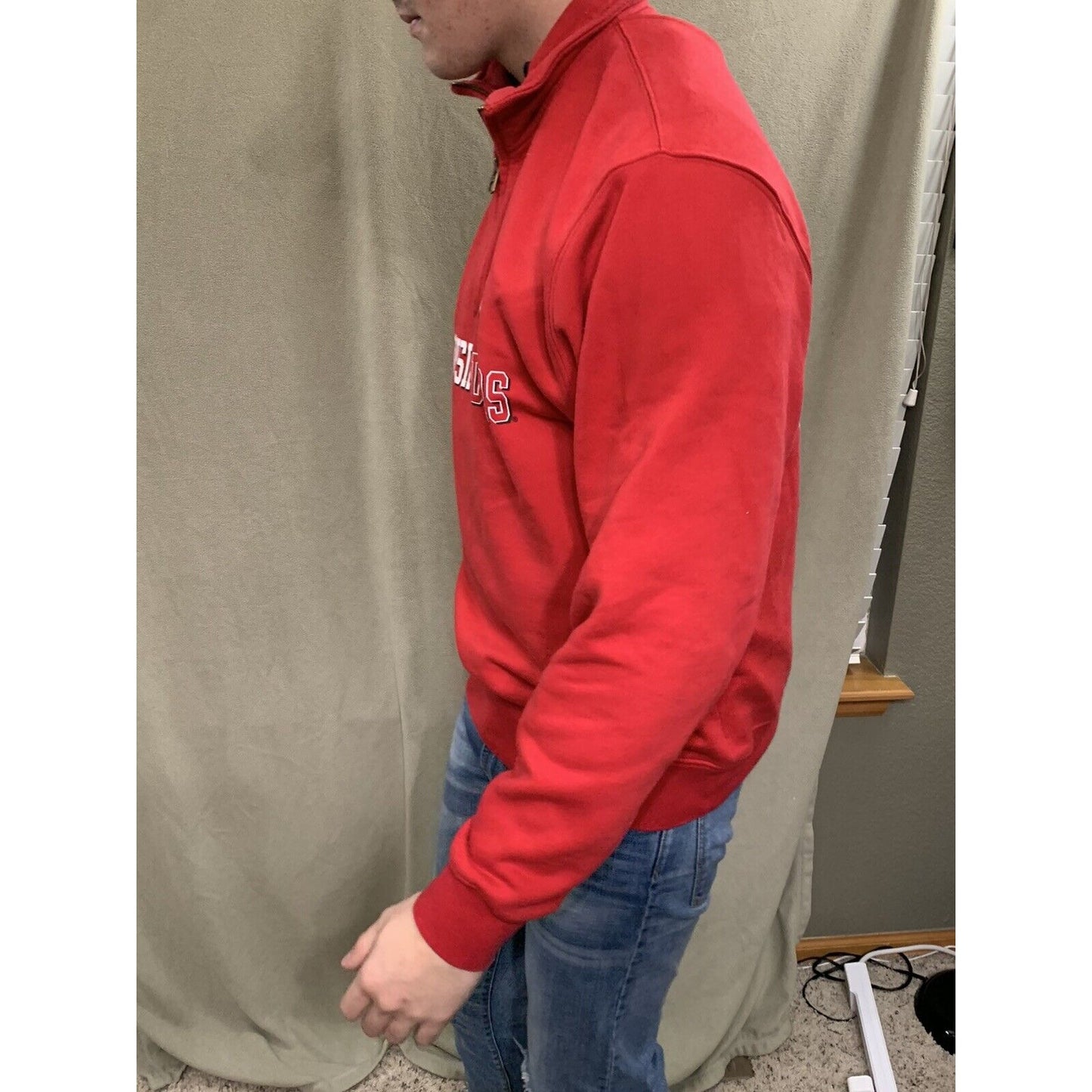 Vintage Wisconsin Badgers Soft Hoodie Sweatshirt Red Jansport Medium