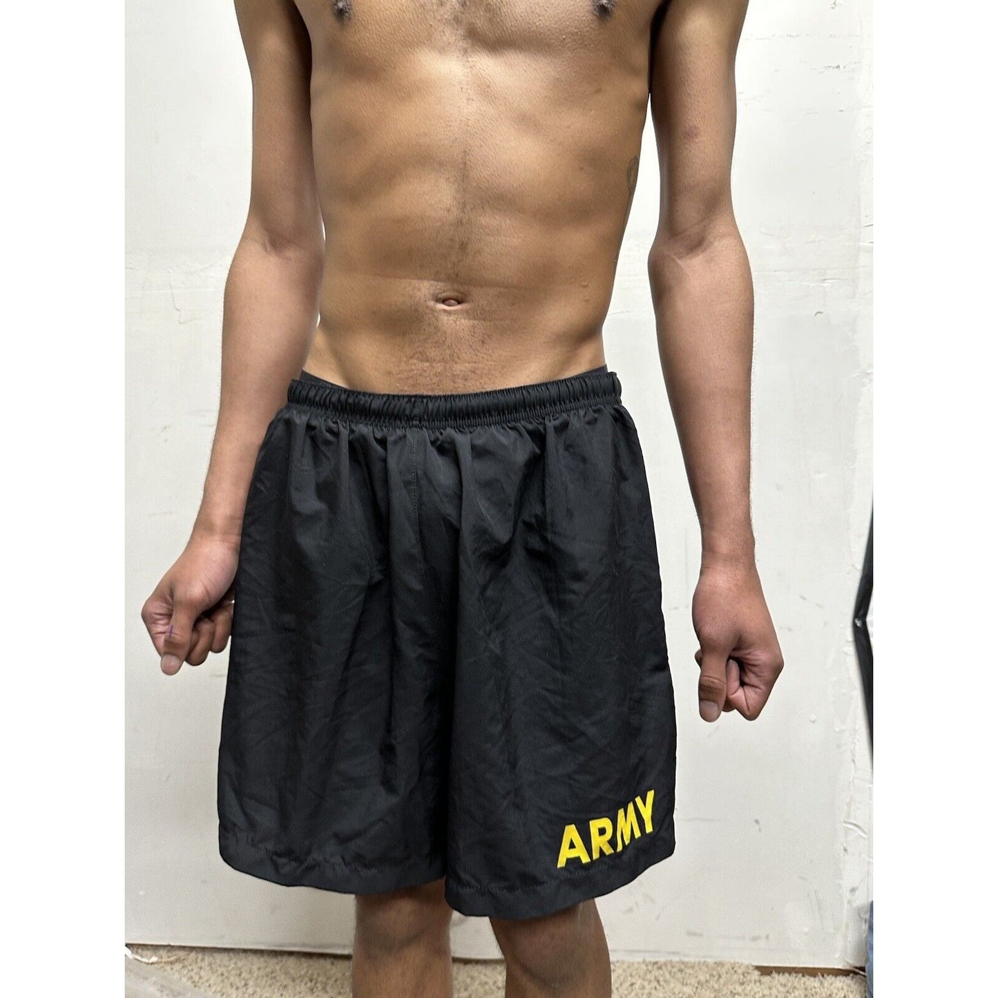 Army black size large physical fitness uniform apfu trunks