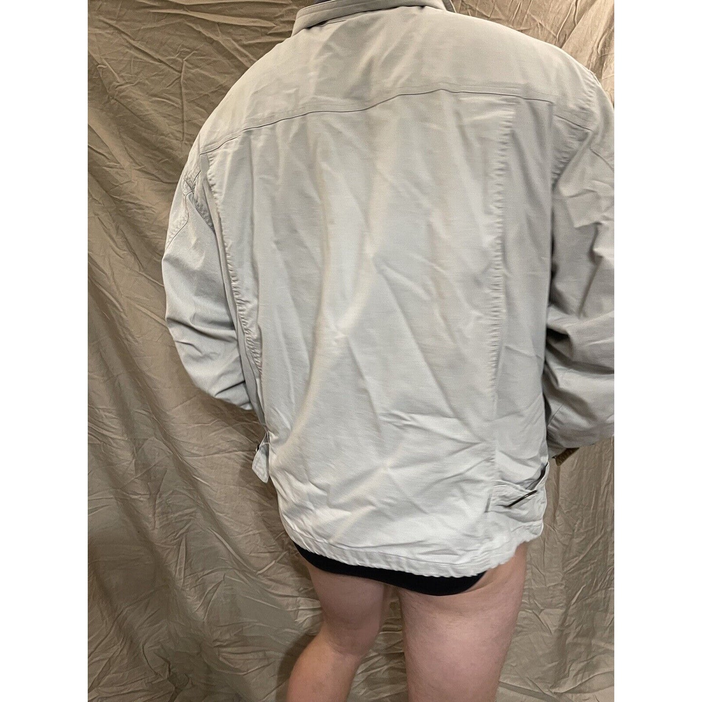 Men's Swingster Large light gray full zip jacket