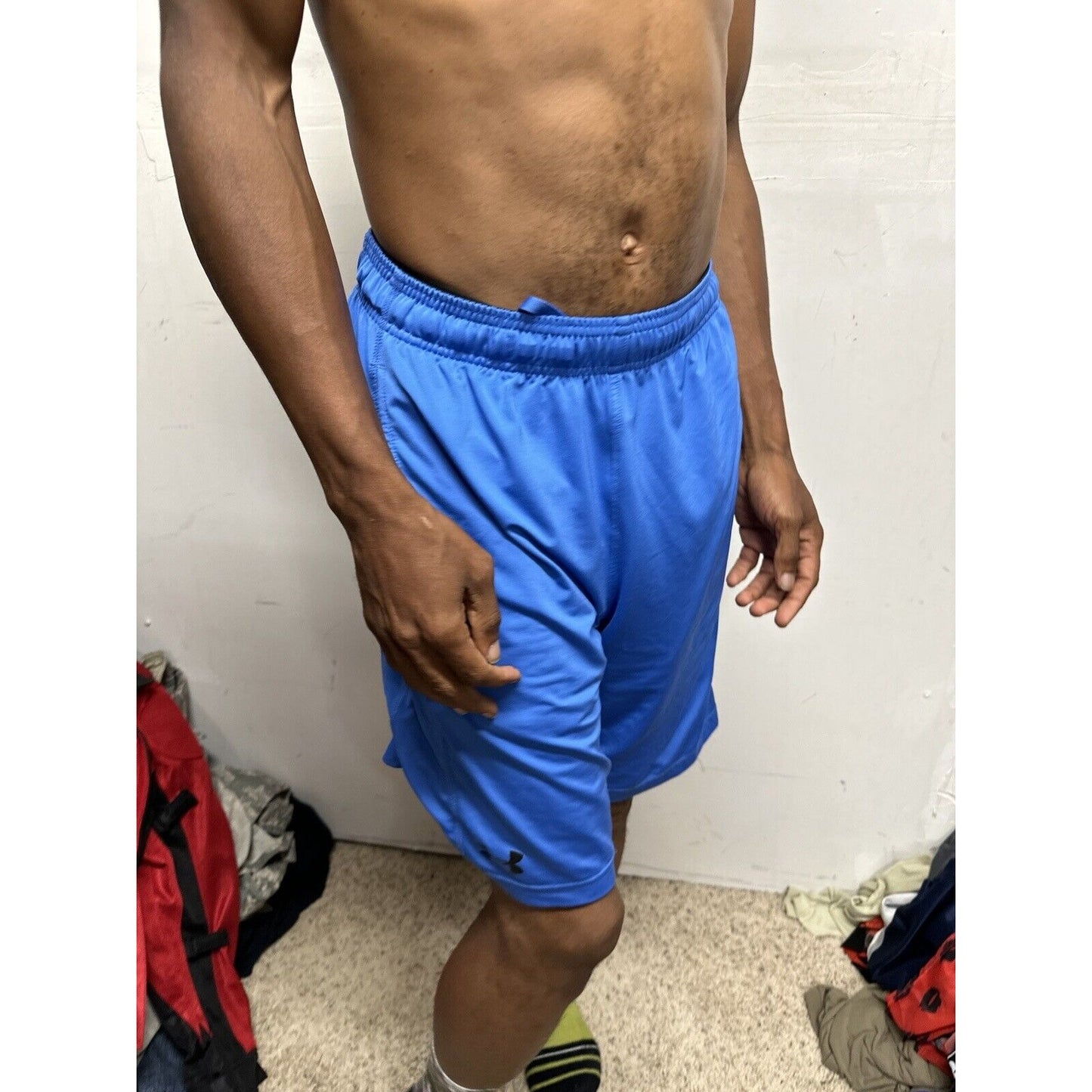 Men’s Blue Loose Small Under Armour Athletic Shorts With Pockets