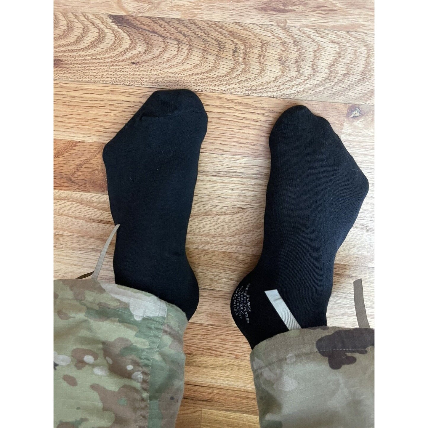 Military Defense Logistics Agency Boot socks XL Black cotton, Nylon, Spandex