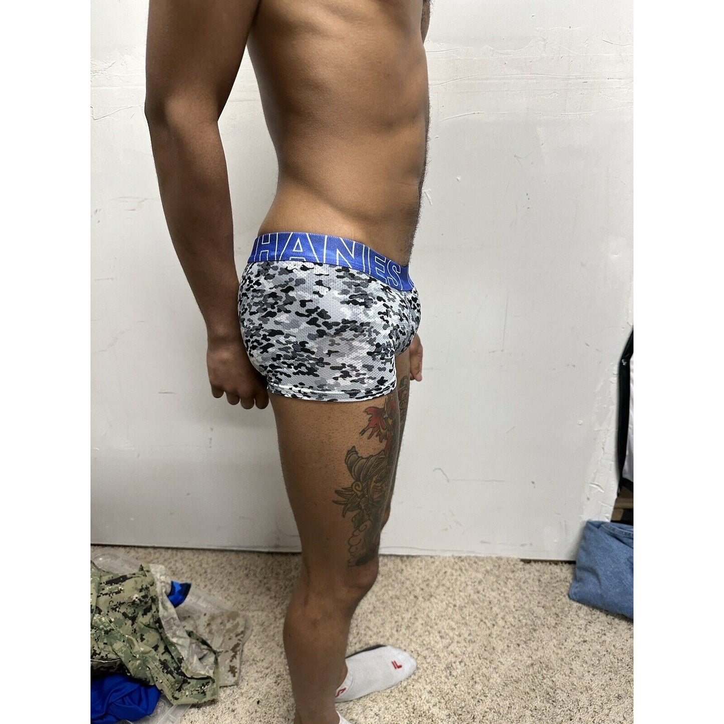 Boy’s small Hanes gray Camo boxer briefs