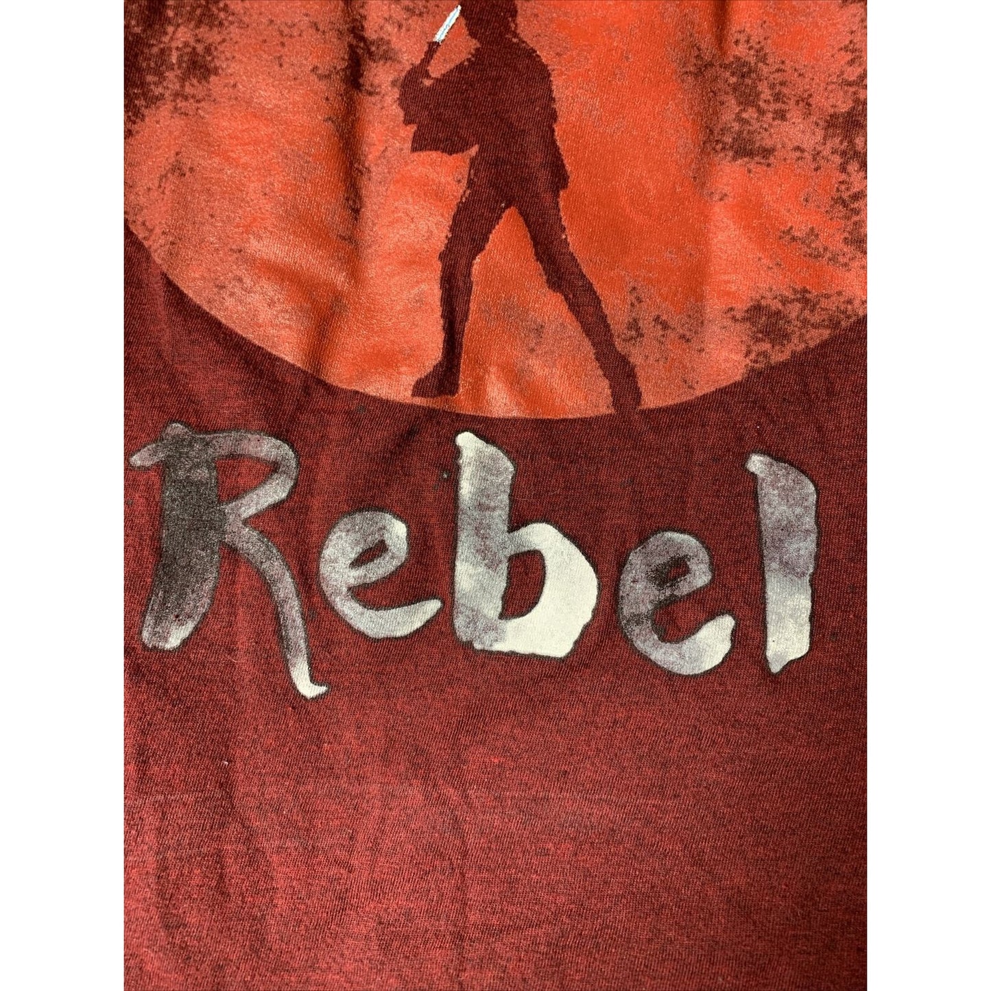 Star Wars Rebel Graphic Print Burgundy T-Shirt Small Cotton Blend
