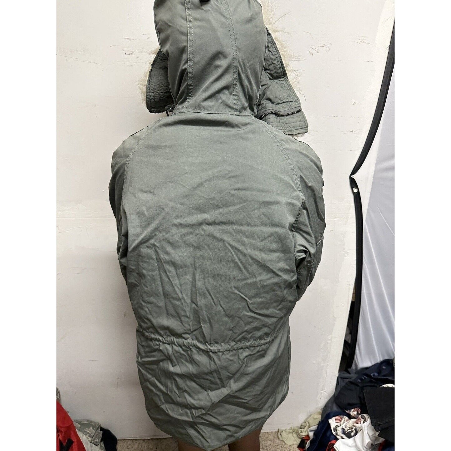 USAF Military Uniform Parka Extreme Cold Weather Type N-38 Medium Sage Green