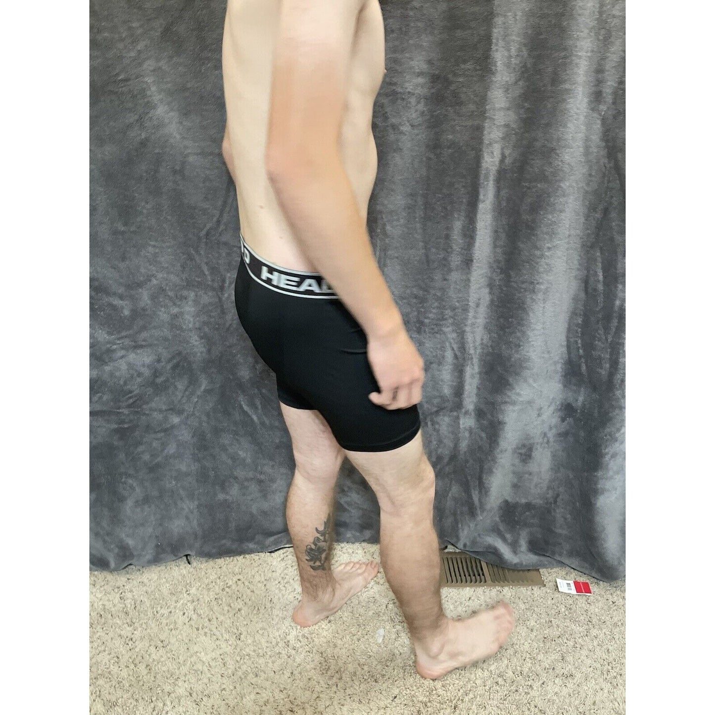 men's head black medium compression boxer briefs 10% spandex