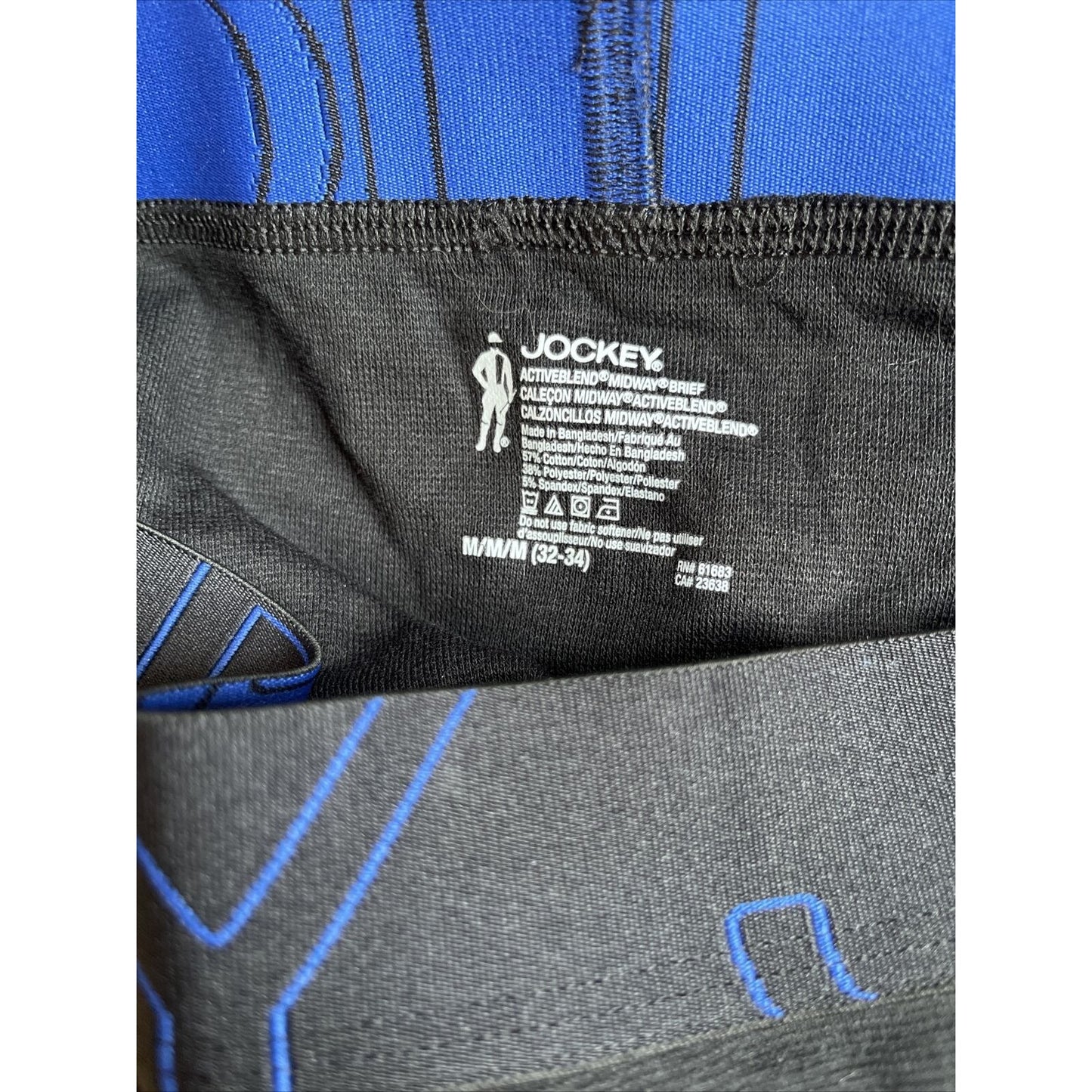 men's black jockey medium boxer briefs active blend midway brief New And Unworn