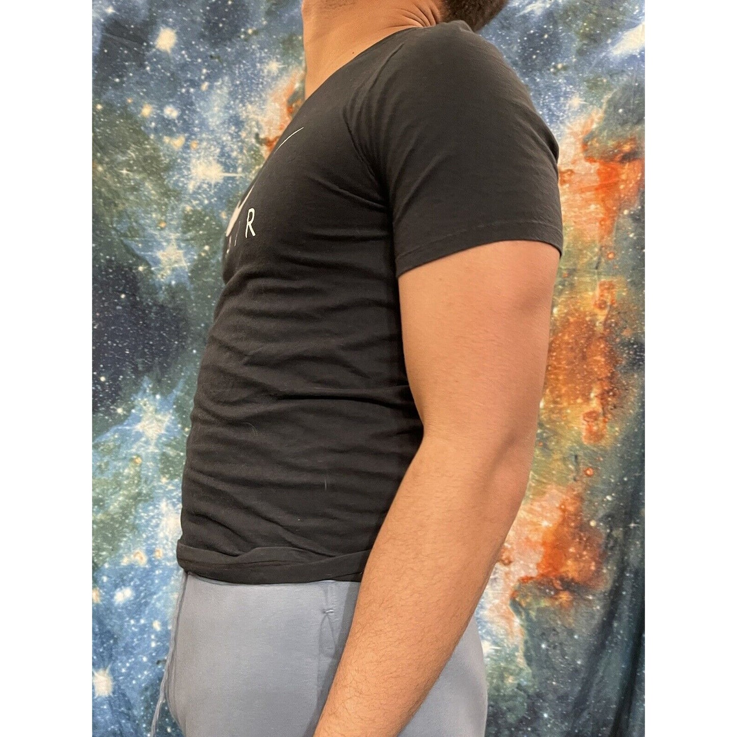 Nike Air Mens T-Shirt Athletic Short Sleeve Swoosh AIR Logo Graphic Gym Active