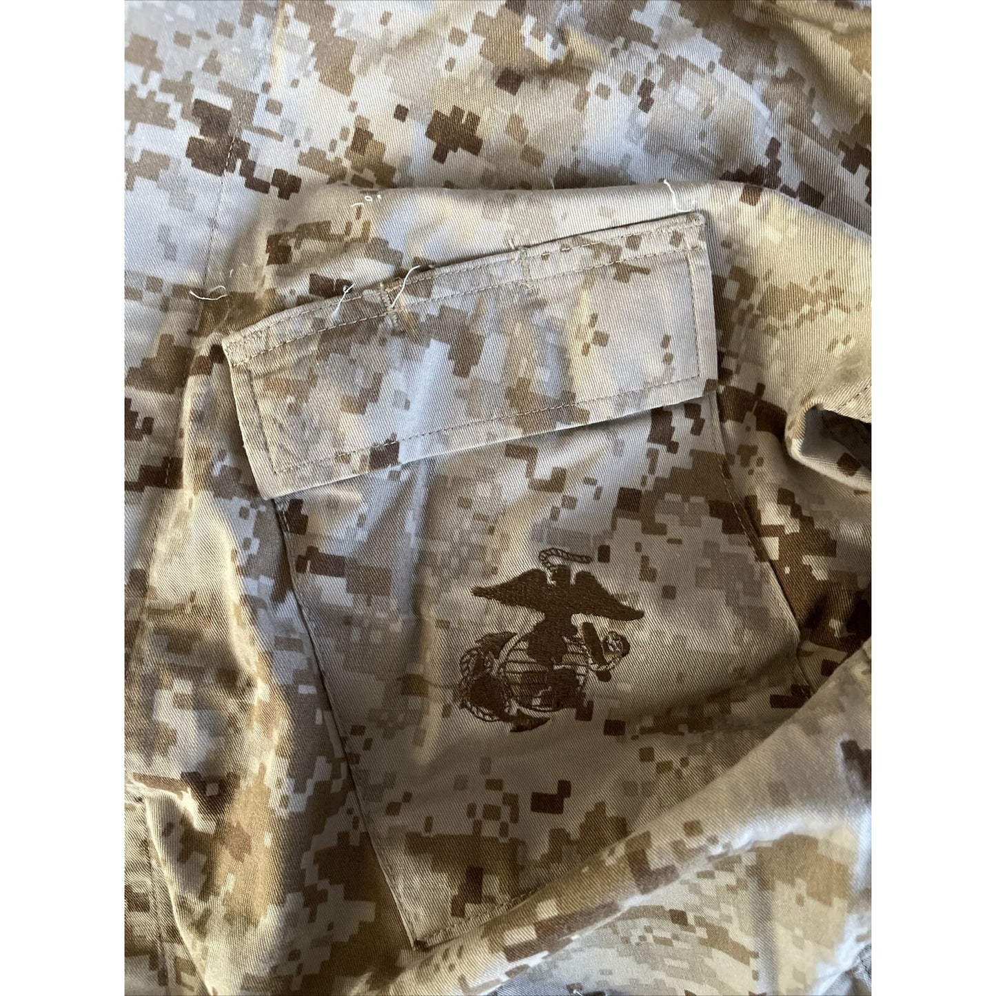 men's usmc marines top blouse desert camo small short american apparel