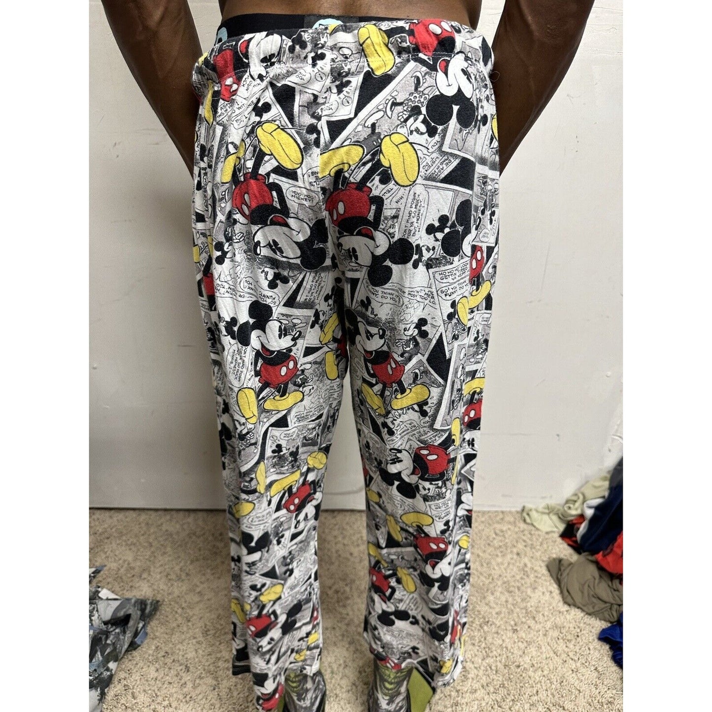 Boys Disney Large 12-14 Mickey Mouse Sleepwear Pajama Bottoms No Pockets