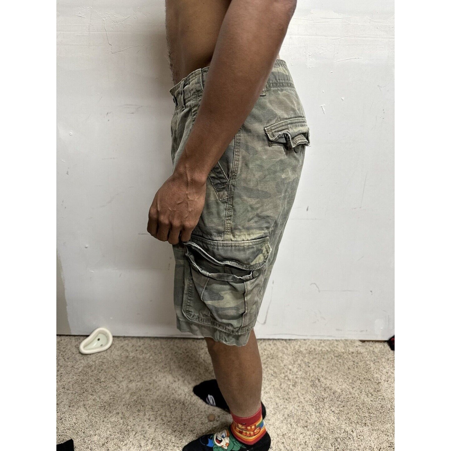 Men’s Camo Cargo Shorts Faded Glory Size 30