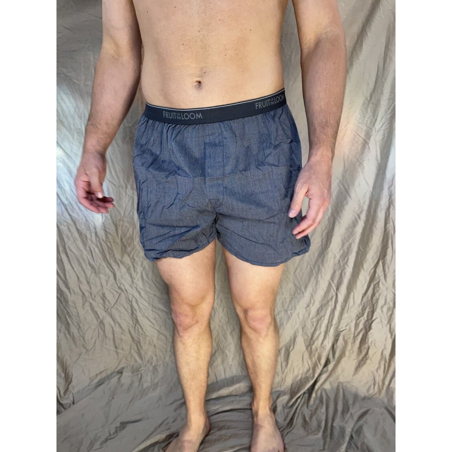men's fruit of the loom Steel blue boxer shorts large