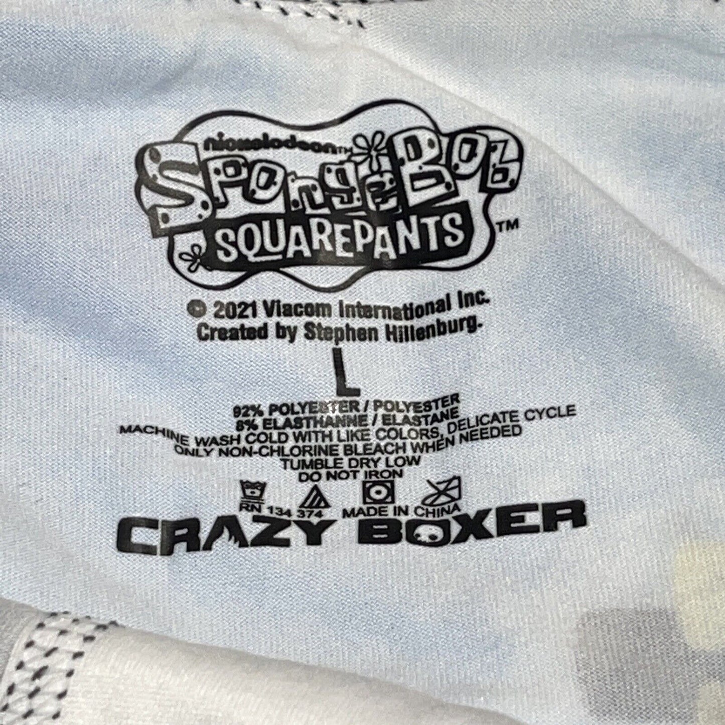 Men’s Crazy Boxer Spongebob Squarepants Size Large A Wave Of Fun