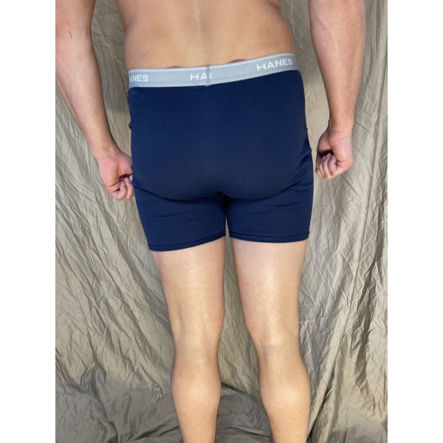 men's Large hanes Dark blue boxer brief Comfort Flex