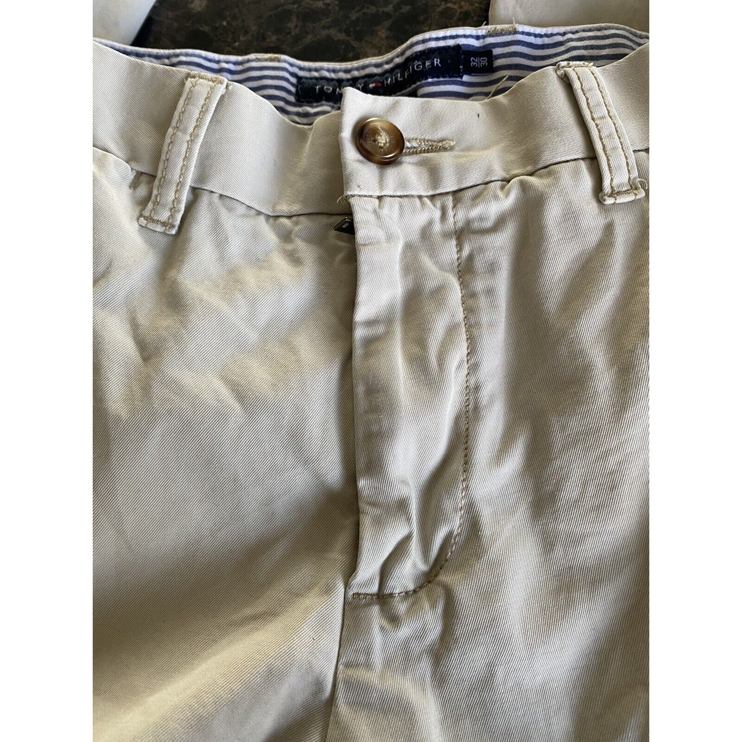 Tommy Hilfiger Cream / Light Tan Men’s 32X30 Tailored Fit Pants