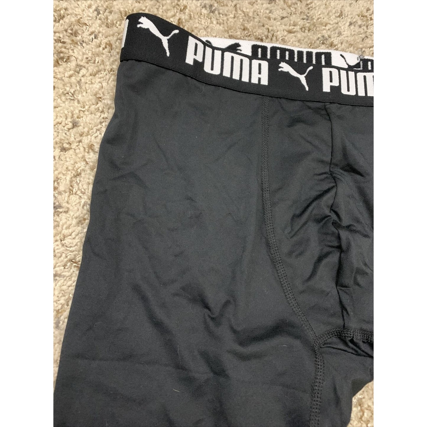 Puma Men’s Black Compression Shorts Extra Large 10% Spandex XL