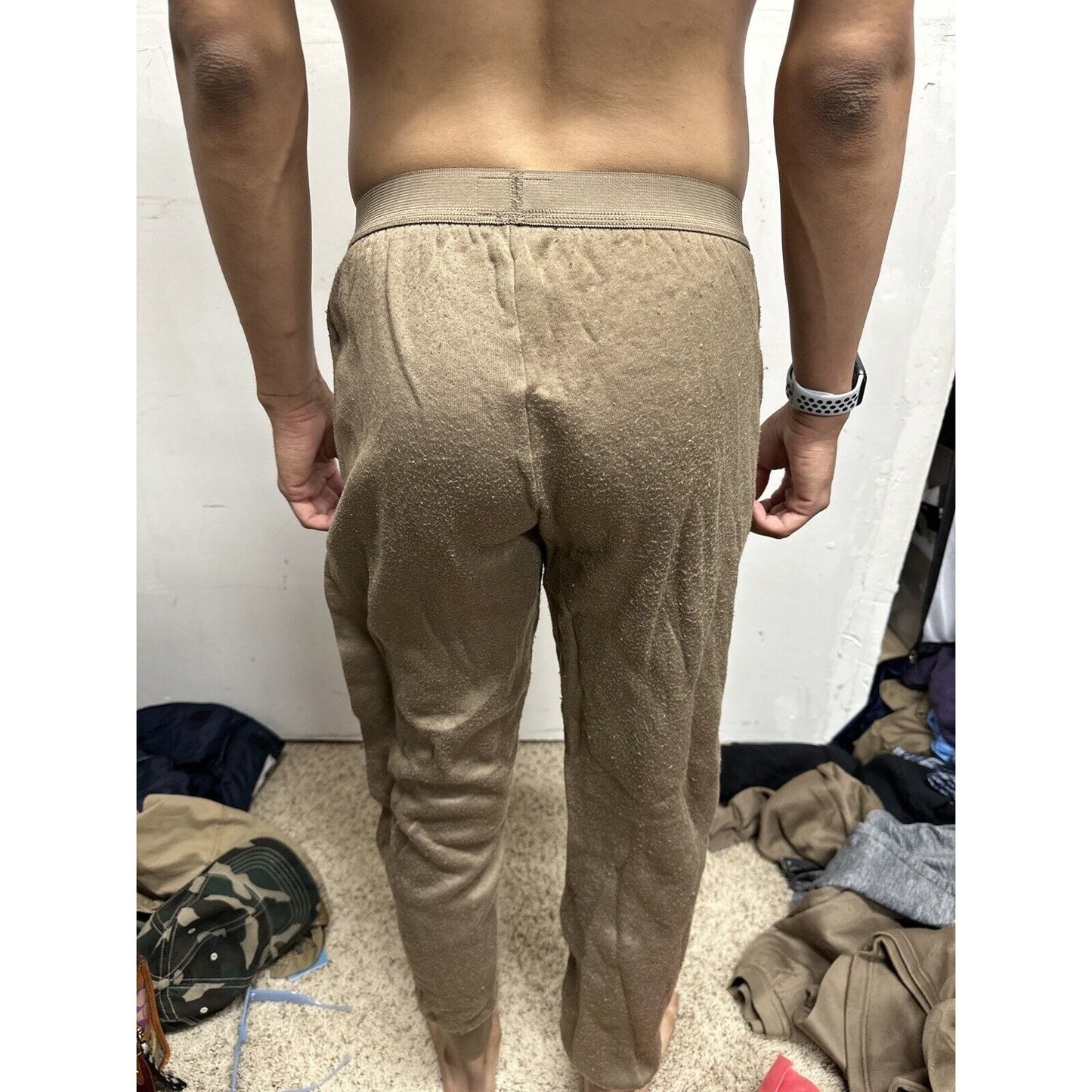 Men’s Brown Drawers Cold Weather Polypropylene Military Long Underwear Large