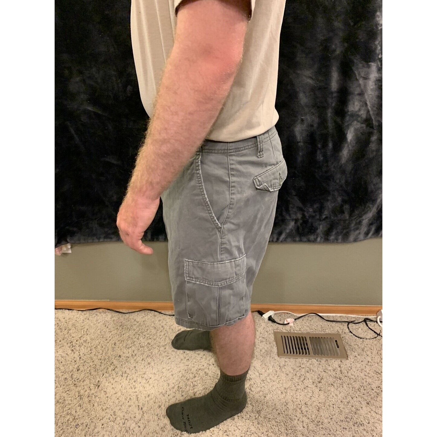 Quick Silver Edition Mens 34 Gray Rugged Cargo Shorts